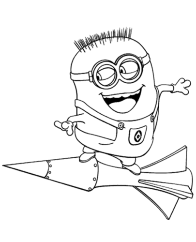 Minion Flying On A Rocket Minion Flying On A Rocket