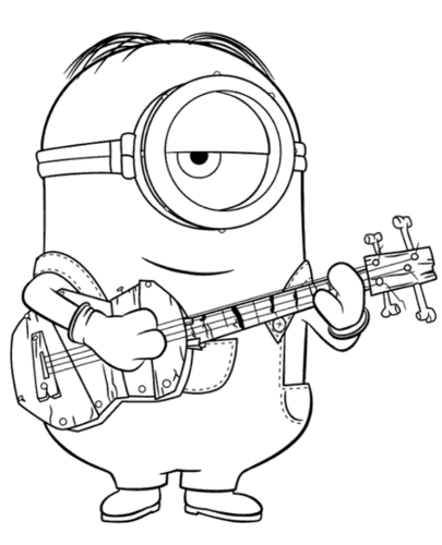 Minion Stuart With His Guitar