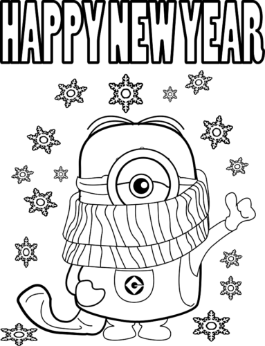 Minion Wishing Happy New Year