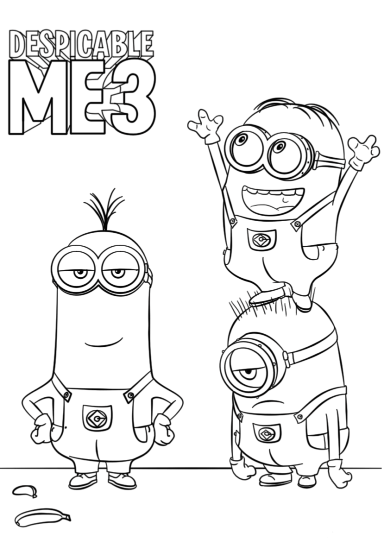 35 Free Minions Coloring Pages Printable