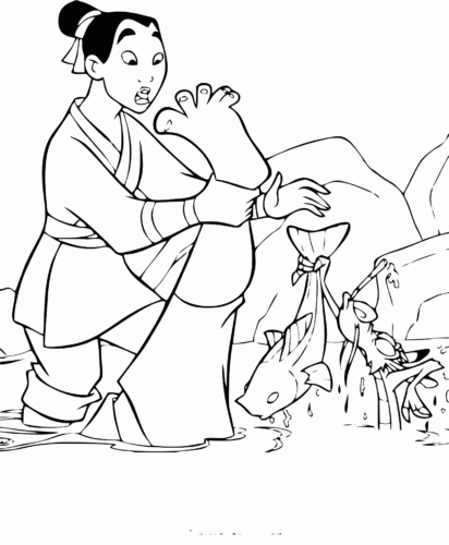 Mulan Colouring Pages