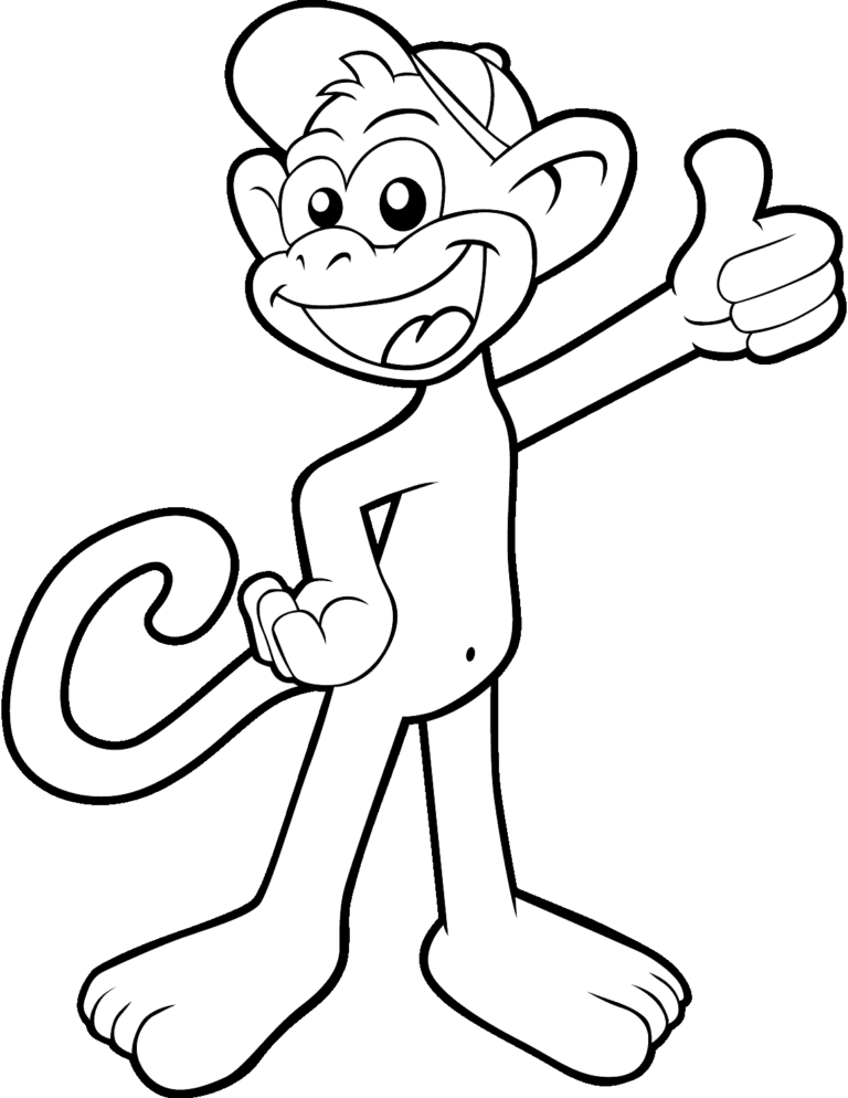 35 Free Monkey Coloring Pages Printable