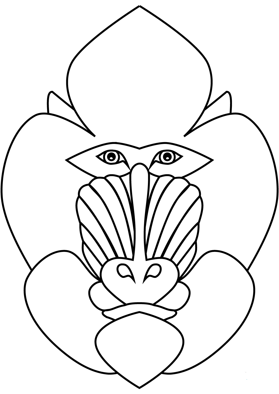 Mandrill Coloring Pages