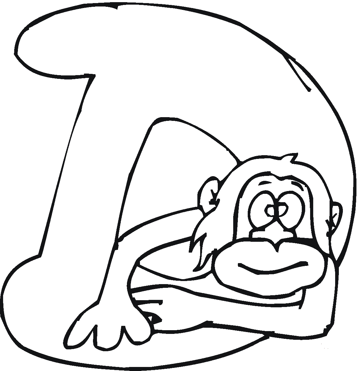Monkey Coloring Pages For Kids