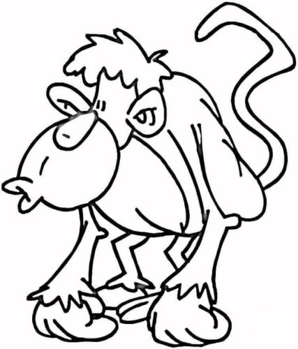 Monkey Coloring Pictures To Print