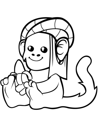 Monkey Enjoying His Banana Monkey Enjoying His Banana