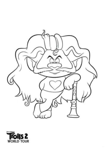 Chaz Trolls 2 Coloring Page