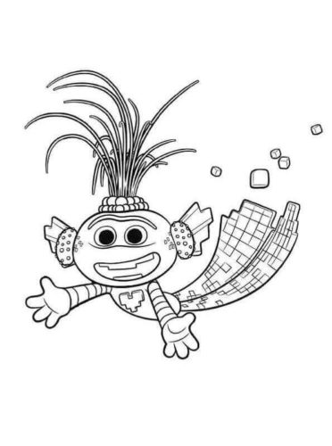 King Trollex Coloring Page