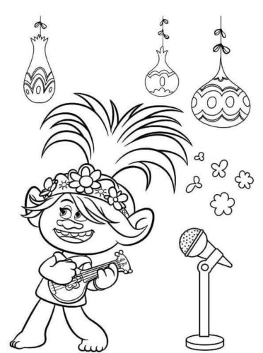 Queen Poppy From Trolls World Tour Coloring Page