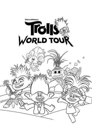 Trolls World Tour Coloring Pages Printable