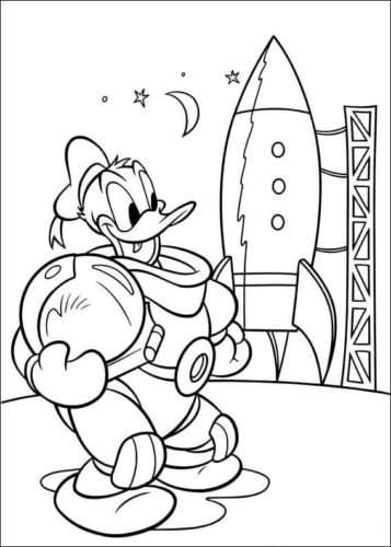 Astronaut Donald Duck