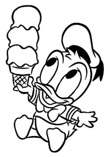Baby Donald Enjoying Ice Cream Baby Donald Enjoying Ice Cream