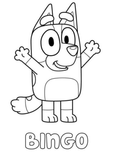 Bingo From Bluey Coloring Picture