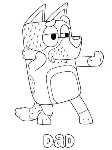 Bluey Dad Coloring Page