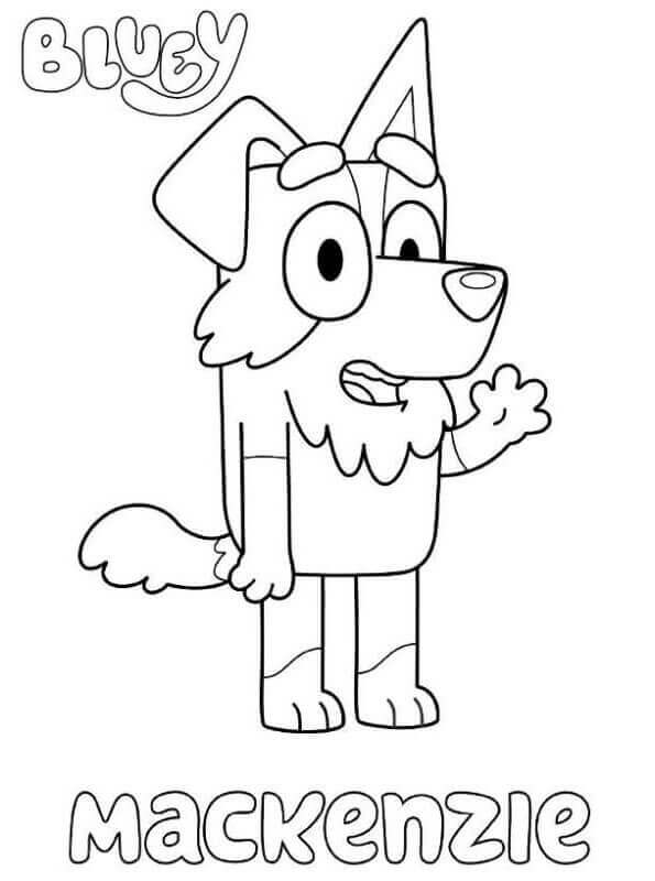Border Collie Mackenzie Coloring Page