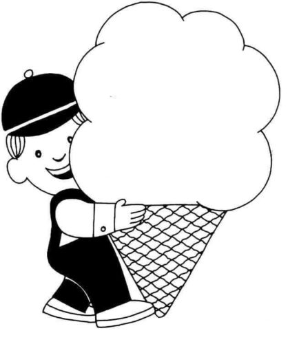 Boy With A Huge Ice Cream