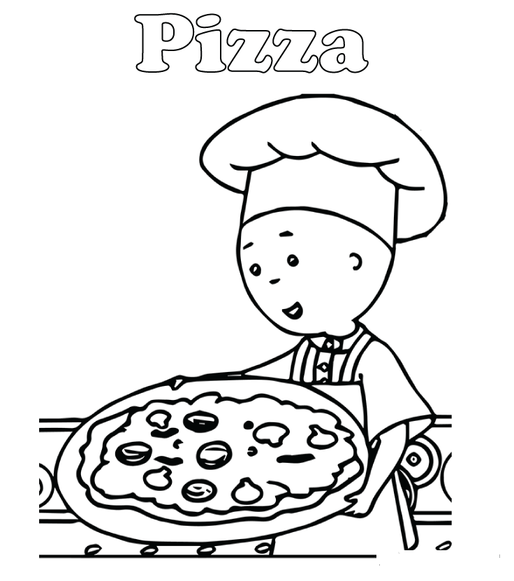 Caillou Making Pizza