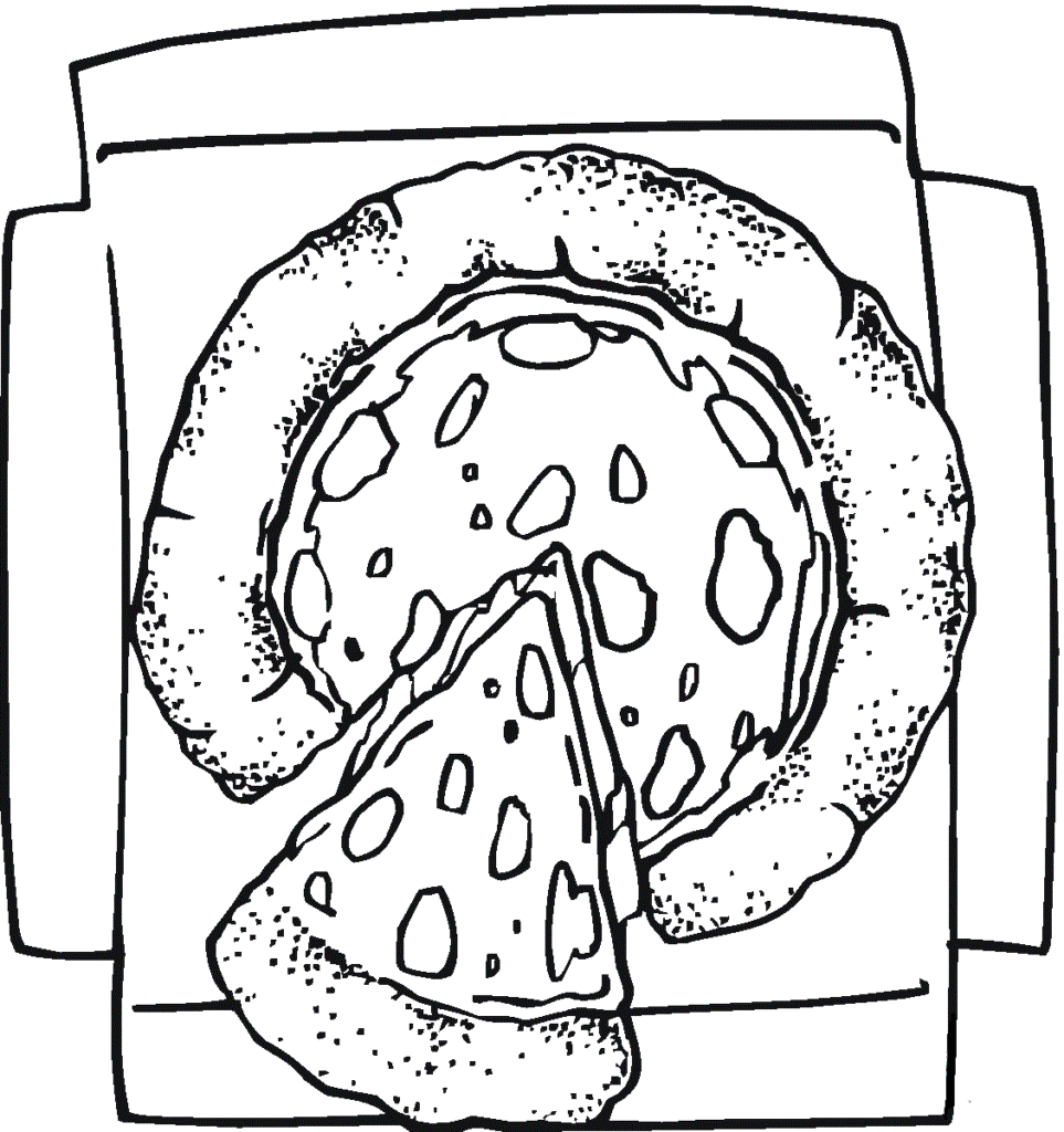 34 Free Pizza Coloring Pages Printable