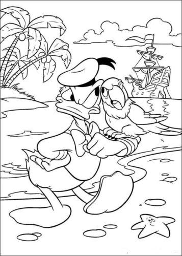 Grumpy Donald Duck Coloring Page