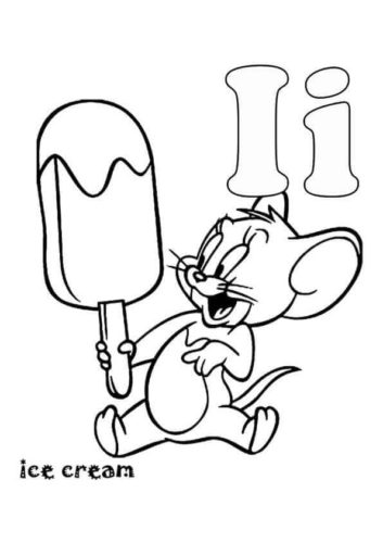 I For Ice Cream Coloring Page