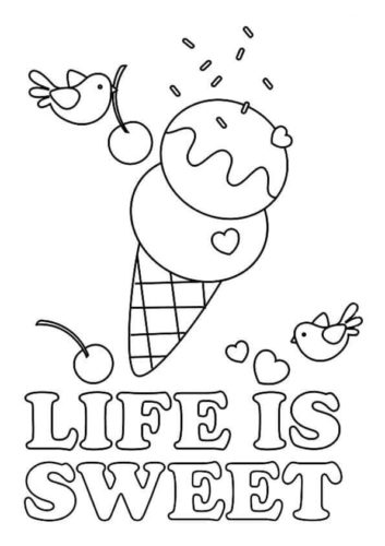 Ice Cream Coloring Pages Printable