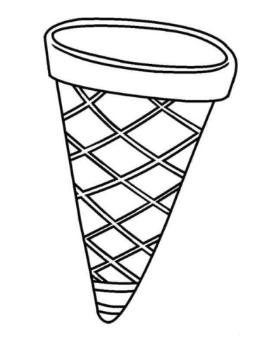 Ice Cream Cone Coloring Page