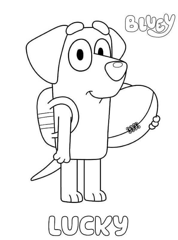 Lucky From Bluey Coloring Page