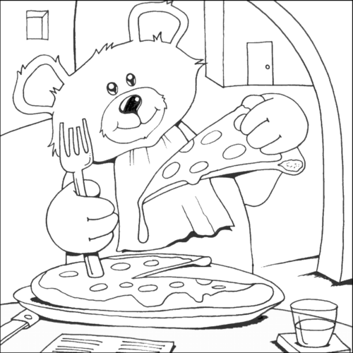 Pizza Coloring Pictures To Print