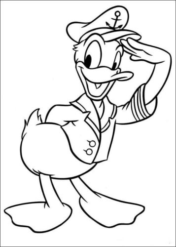 Sailor Donald Duck Coloring Page