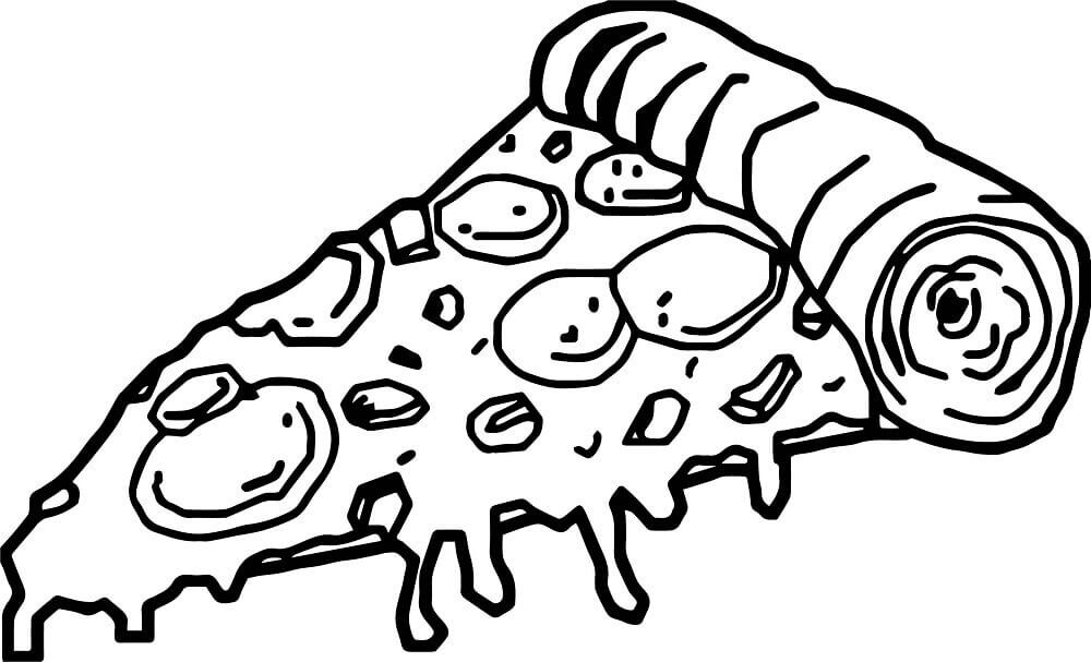 Stuffed Crust Pizza Colouring Page