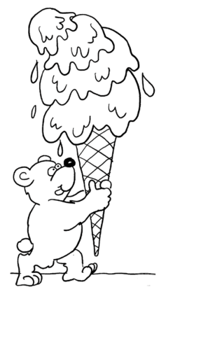 Teddy Bear With A Huge Ice Cream Teddy Bear With A Huge Ice Cream