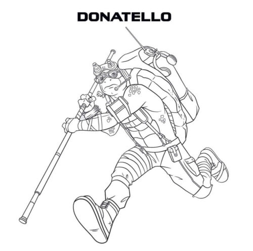 Donatello Teenage Mutant Ninja Turtles Coloring Page
