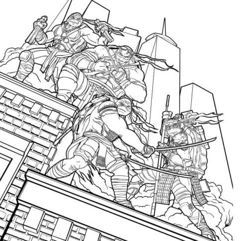 Free Printable Teenage Mutant Ninja Turtles Coloring Pages