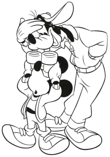 Goofy And Mickey Coloring Sheet