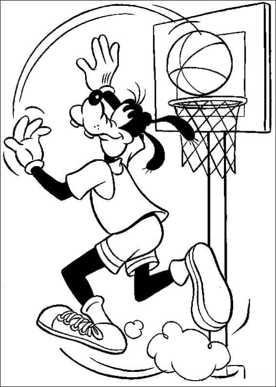 Goofy Playing Basketball