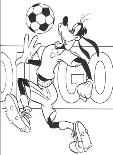 Goofy Playing Football