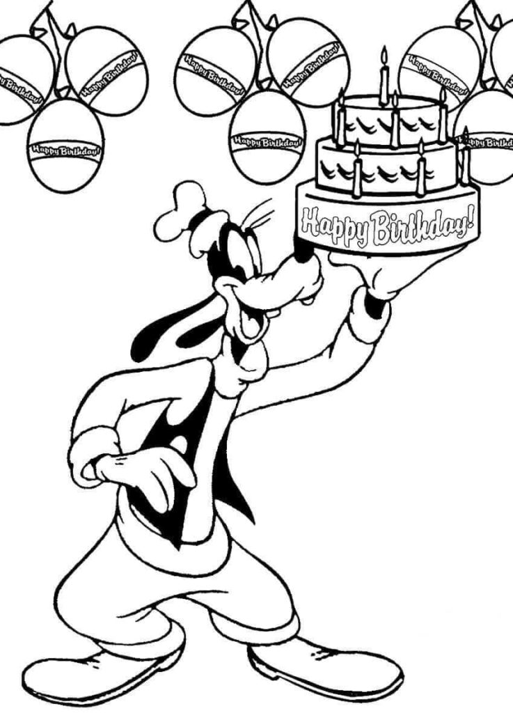 40 Free Goofy Coloring Pages Printable