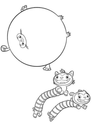 Mo Bo And Teeny Terry From Abby Hatcher Coloring Page