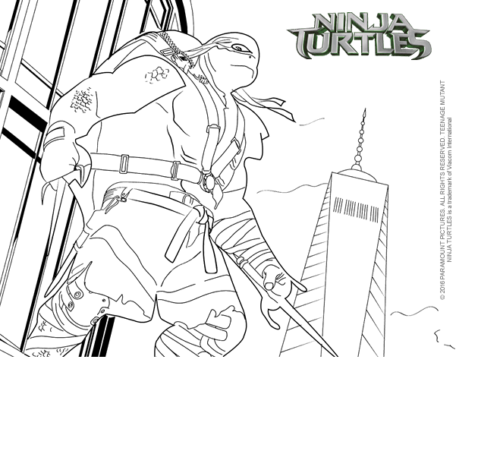 Teenage Mutant Ninja Turtles Out Of The Shadows Coloring Page