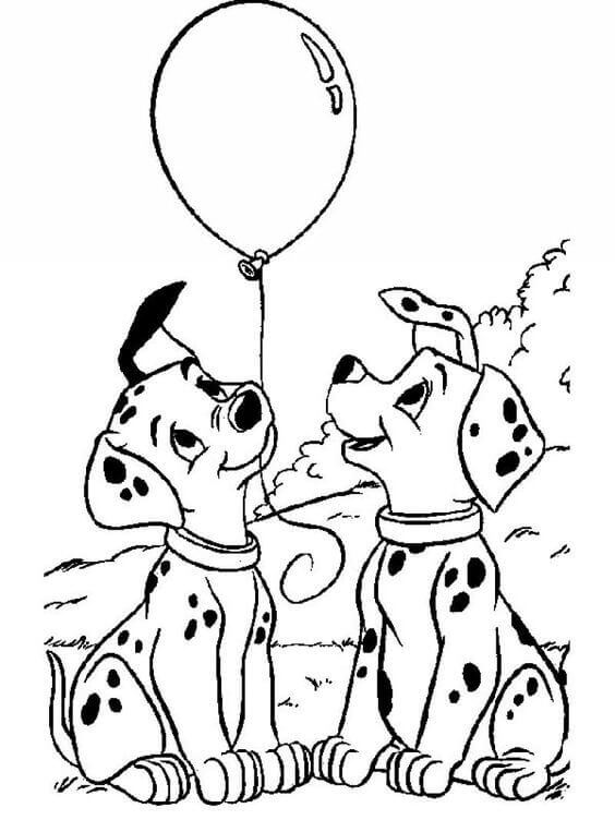101 Dalmations Coloring Page