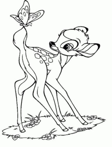 Bambi coloring page