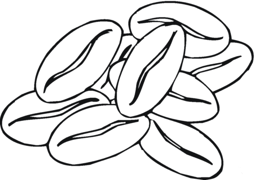 Coffee Beans Coloring Page