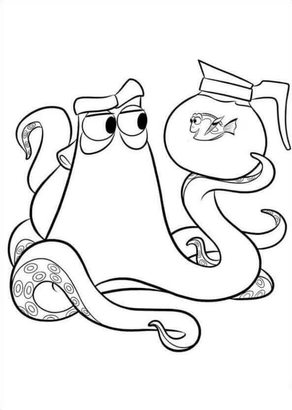 Finding Dory movie coloring page