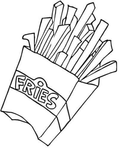 French Fries Coloring Pages