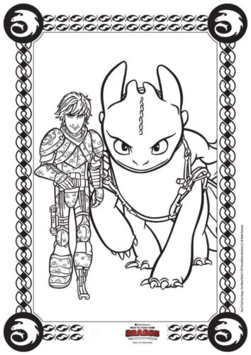 How To Train Your Dragon 3 coloring pages