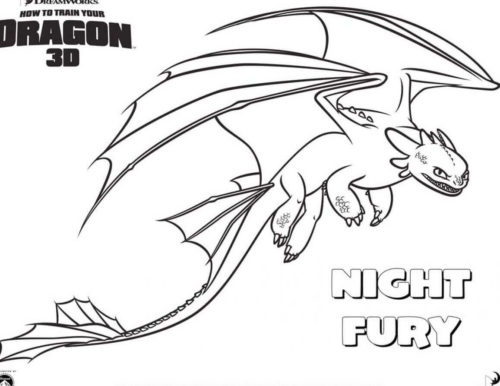 How To Train Your Dragon Night Fury coloring page