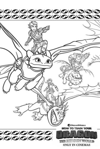 How To Train Your Dragon The Hidden World coloring pages