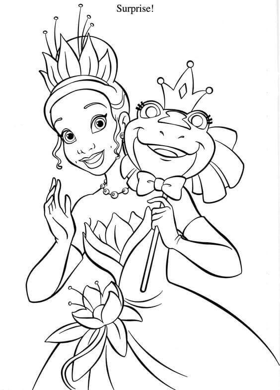 Princess Tiana coloring page