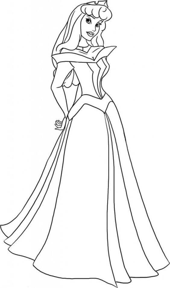 Sleeping Beauty Aurora coloring page