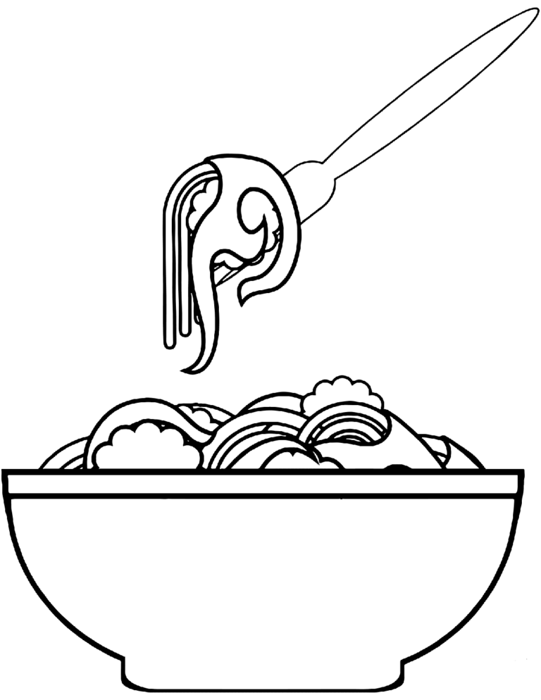 35 Free Food Coloring Pages Printable